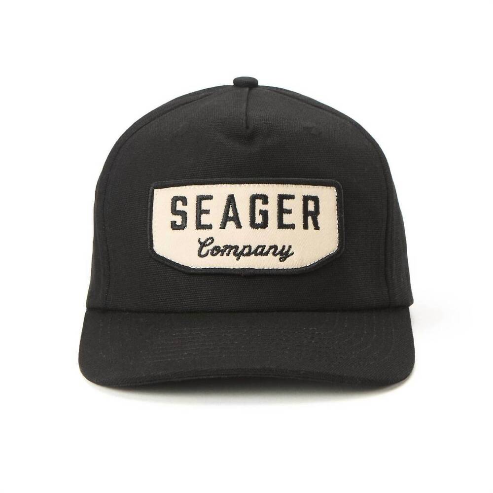 NEW SEAGER CO. wilson snapback hat in black